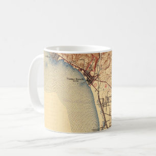Caneca De Café Mapa Antigo de Pismo Beach