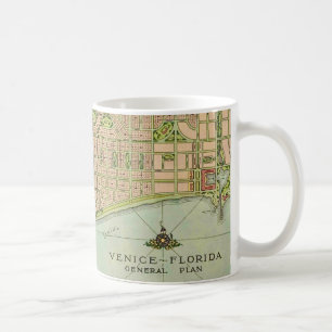 Caneca De Café Mapa Antigo de Veneza Flórida