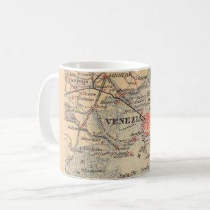 Caneca De Café Mapa Antigo de Veneza - Venezia 