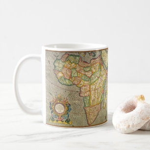 Caneca De Café Mapa Antiquado Gerardus Mercator da África