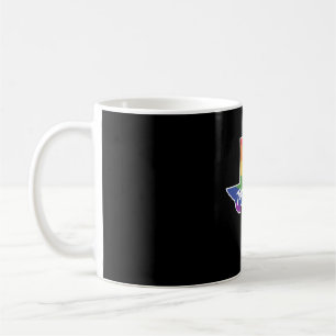 Caneca De Café Mapa arco-íris do Design do Texas para orgulhosos