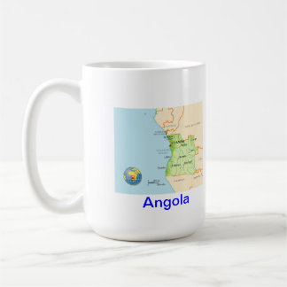 Caneca De Café Mapa & bandeira de Angola