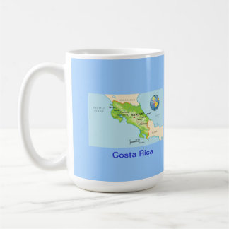 Caneca De Café Mapa & bandeira de Costa Rica
