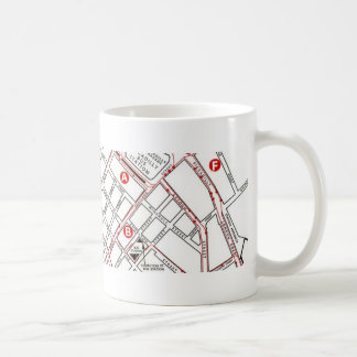 Caneca De Café Mapa central de Manchester