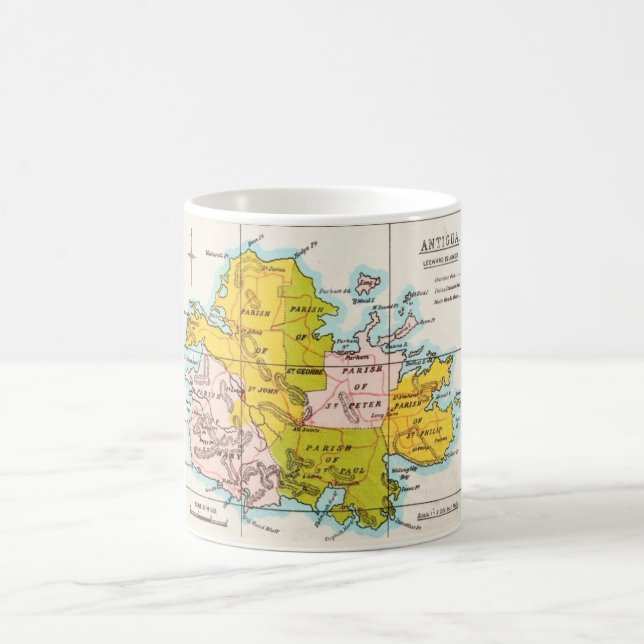 Caneca De Café Mapa Colorido de Antígua Mug (Centro)