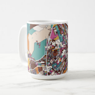 Caneca De Café Mapa colorido de Brasília