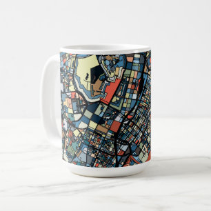 Caneca De Café Mapa colorido de Tokyo