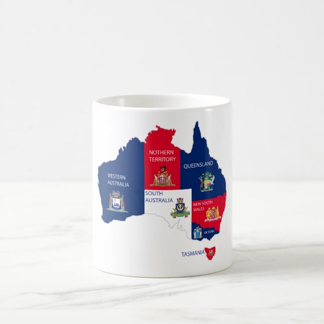 Caneca De Café Mapa da Austrália (Centro)