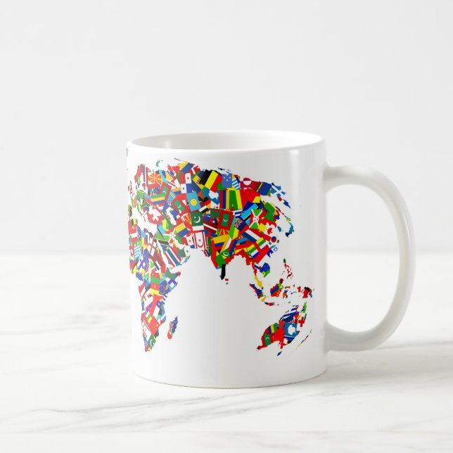 Caneca De Café Mapa da bandeira (Direita)