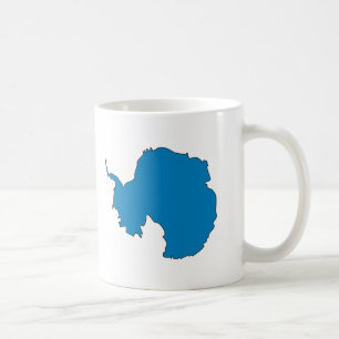 Caneca De Café Mapa da bandeira da Antártica