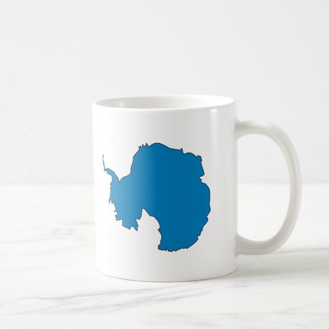 Caneca De Café Mapa da bandeira da Antártica (Direita)