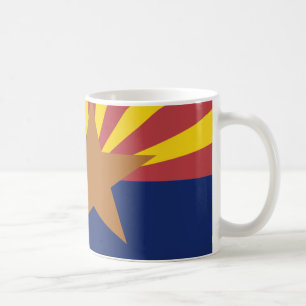 Caneca De Café Mapa da bandeira da arizona