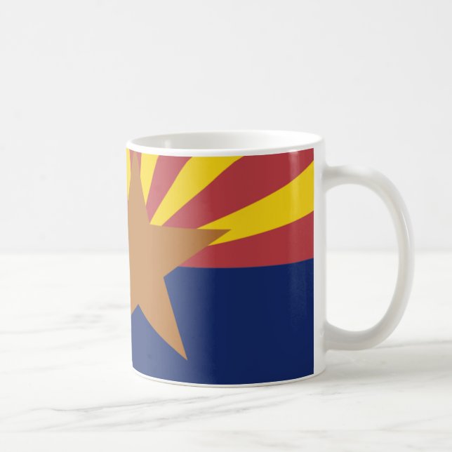 Caneca De Café Mapa da bandeira da arizona (Direita)