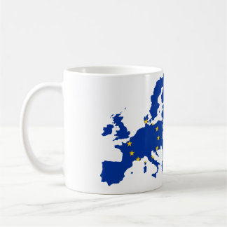 Caneca De Café Mapa da bandeira da União Europeia