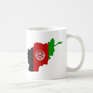 Caneca De Café Mapa da bandeira de Afeganistão