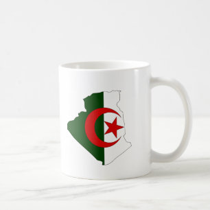 Caneca De Café Mapa da bandeira de Argélia
