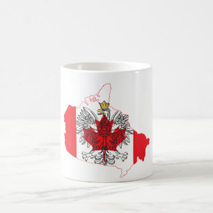 Caneca De Café Mapa da bandeira de Canadá do Polônia
