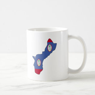 Caneca De Café Mapa da bandeira de Guam