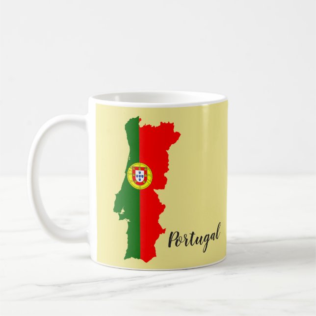 Caneca De Café Mapa da bandeira de Portugal (Esquerda)