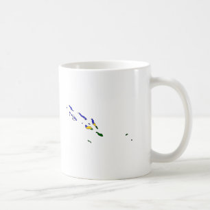 Caneca De Café Mapa da bandeira de Solomon Island