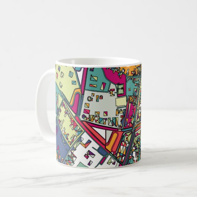 Caneca De Café Mapa da cidade de Budapest, Hungria | (Frente Esquerda)