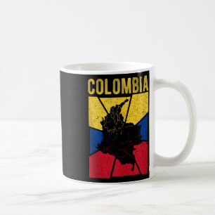 Caneca De Café Mapa da Colômbia Bandeira Patriota Expatriado Naci