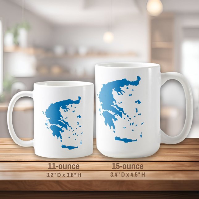 Caneca De Café Mapa da Grécia (Criador carregado)