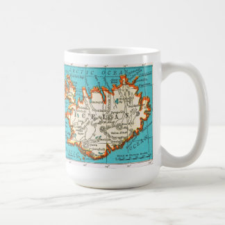 Caneca De Café Mapa da ICELAND Mug