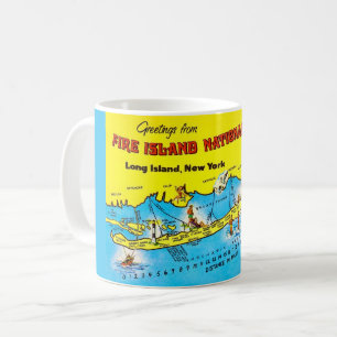 Caneca De Café Mapa da Ilha Fire