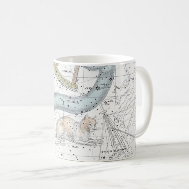 Caneca De Café Mapa da placa XXVI das constelações (Frente Esquerda)