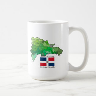 Caneca De Café Mapa da República Dominicana