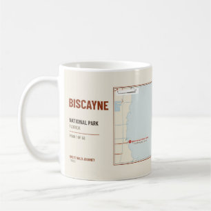 Caneca De Café Mapa da Trilha de Hiking do Parque Nacional Biscay