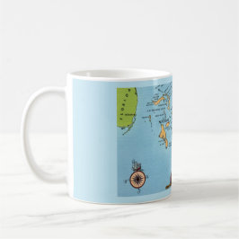 Caneca De Café Mapa das Ilhas Bahamas