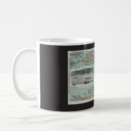 Caneca De Café Mapa das Ilhas Caribe