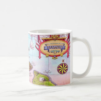 Caneca De Café Mapa das Ilhas Havaianas Lindas