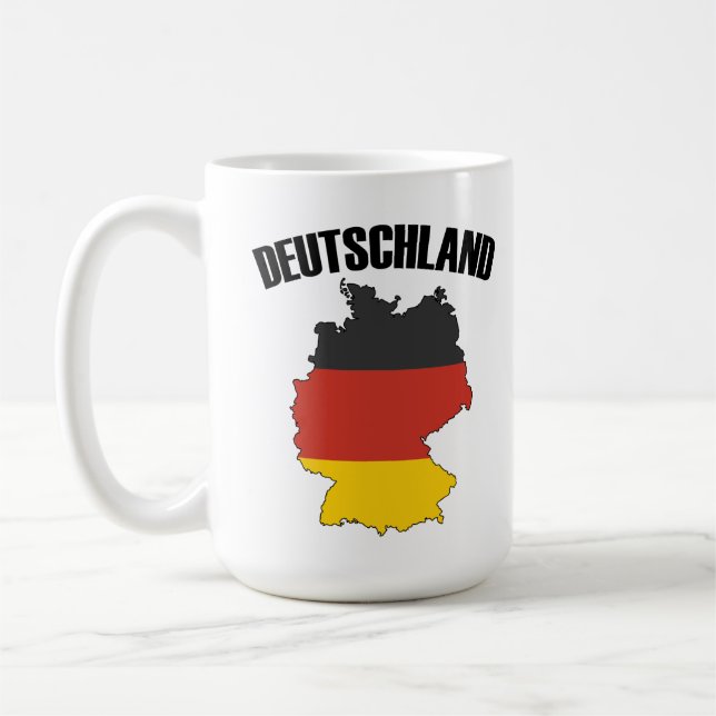 Caneca De Café Mapa de alemanhas - Bandeira Alemã - Viagem da Ale (Esquerda)