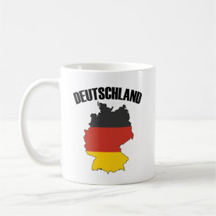 Caneca De Café Mapa de alemanhas - Bandeira Alemã - Viagem da Ale