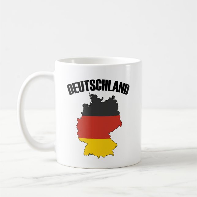 Caneca De Café Mapa de alemanhas - Bandeira Alemã - Viagem da Ale (Esquerda)