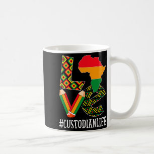 Caneca De Café Mapa de Amor do Zelador História Afro-Americana Ne