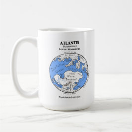 Caneca De Café Mapa de Atlântida - Ambos Hemisférios - Mug Clássi