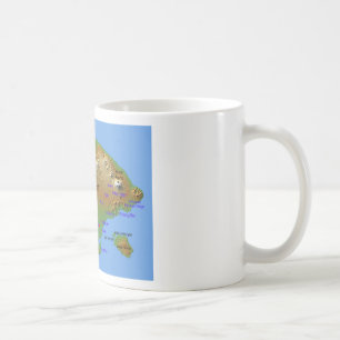 Caneca De Café Mapa de Bali Holliday