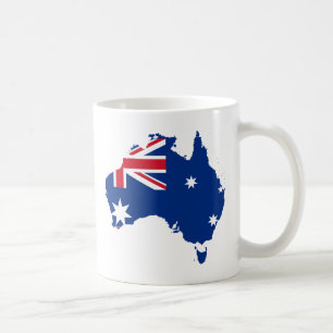 Caneca De Café mapa de bandeira da Austrália