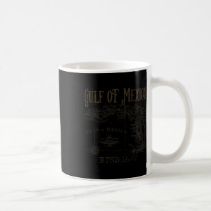 Caneca De Café Mapa De Bandeiras Do Golfo Do México, Funny Améric