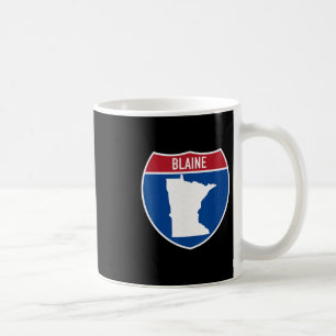 Caneca De Café Mapa de Blaine Minnesota Sinal de Estrada Interest