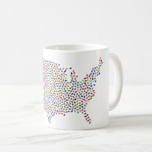 Caneca De Café mapa de café da América