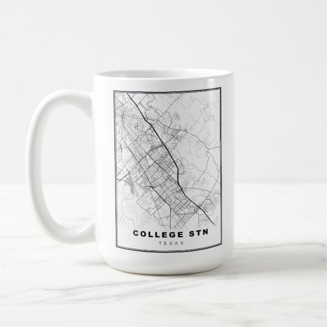 Caneca De Café Mapa de College Station (Esquerda)