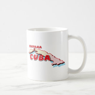 Caneca De Café Mapa de Cuba