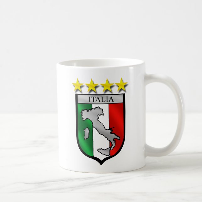 Caneca De Café mapa de italia da bandeira de Italia do protetor (Direita)