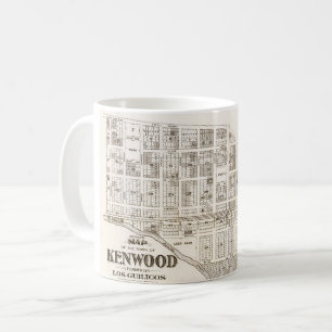 Caneca De Café Mapa de Kenwood Califórnia MUG