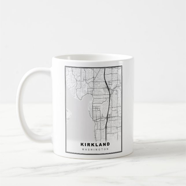 Caneca De Café Mapa de Kirkland (Esquerda)